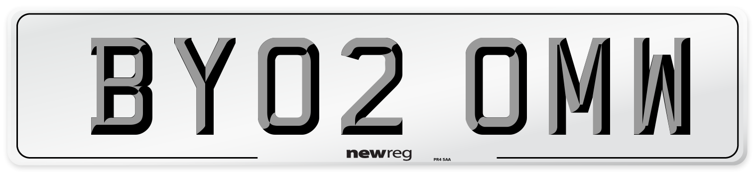 BY02 OMW Number Plate from New Reg